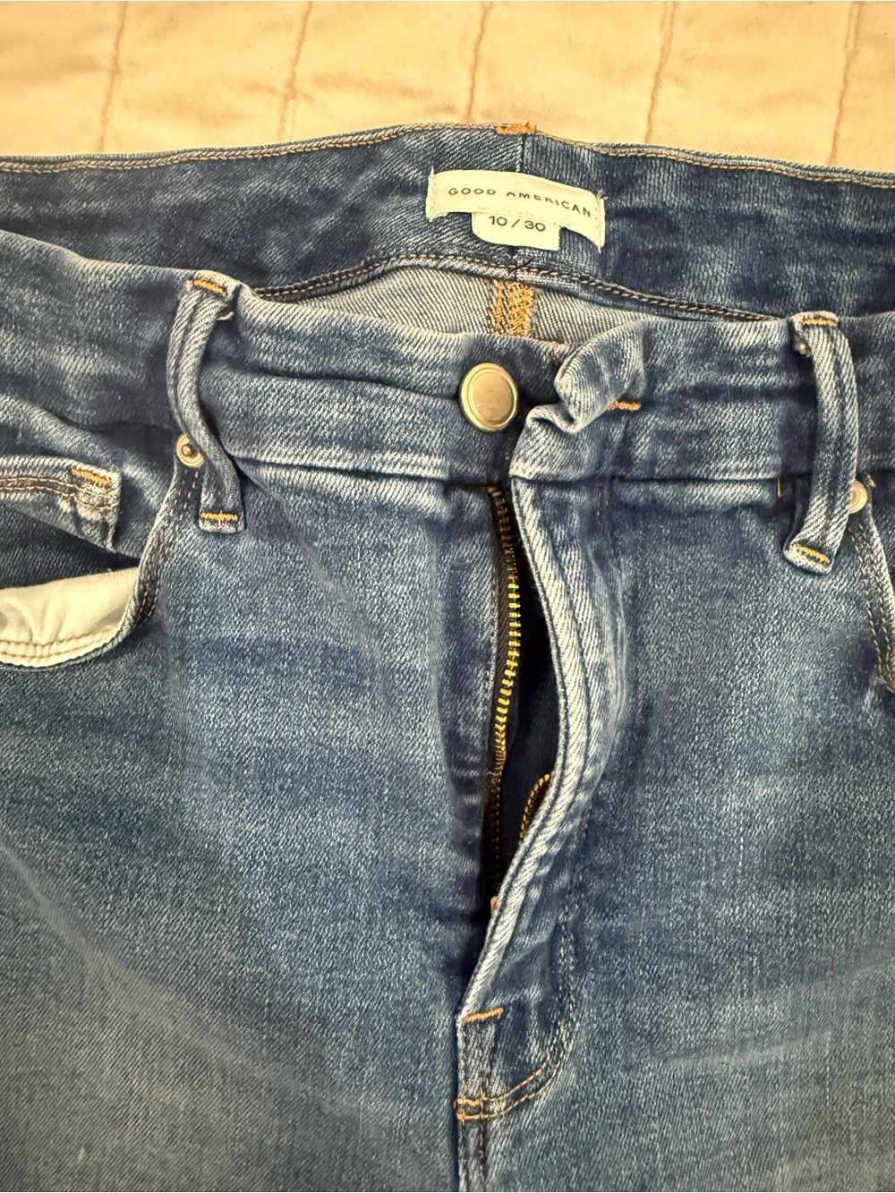 Good American High-Rise Light Blue Denim Jeans